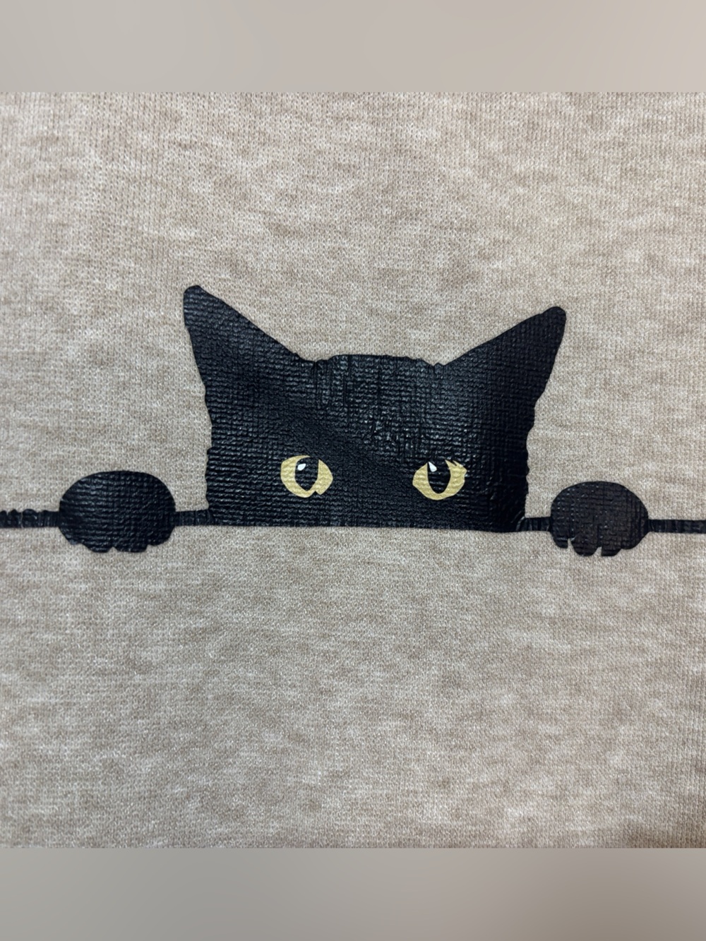 Cat watching cozy casual Sweatshirt - oatmeal - Picture 2 of 4